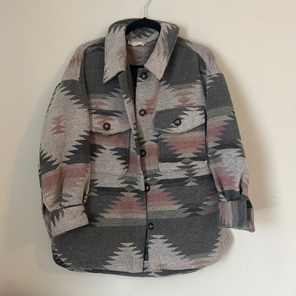 Altar’d State Aztec Oversized Shacket.